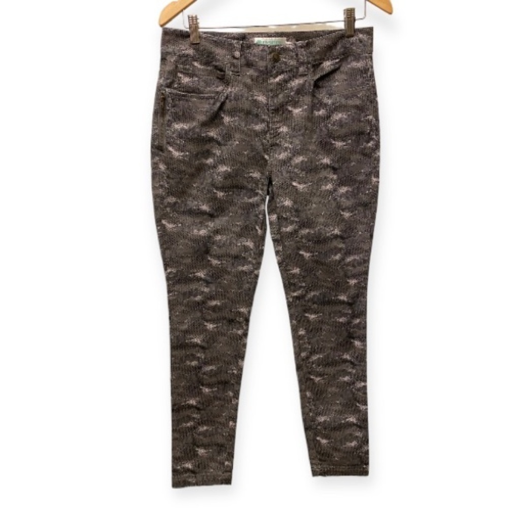Aventura 6 Blake Print Skinny Pants Reptile Camo Print Taupe Gray Organic Cotton - Picture 3 of 16